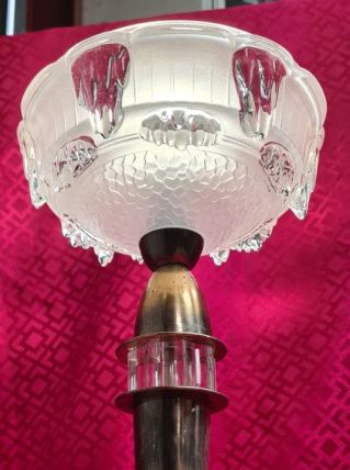 lampe laiton calice  type ezan glaçon art deco  elec d origi