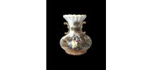 Vase balustre style rococo peint à la main 