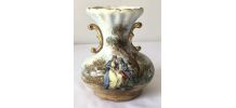 Vase balustre style rococo peint à la main 