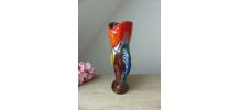 Pichet ou Vase en Forme de Poisson Coloré Style Vallauris