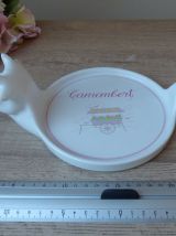 Vintage Plat à camembert en porcelaine Revol avec tête de va