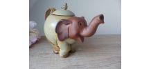 Vintage Authentique Théière Eléphant Zoomorphe en Grès Japon