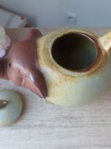 Vintage Authentique Théière Eléphant Zoomorphe en Grès Japon