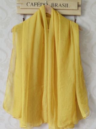 Grand Foulard Etole Ocre Jaune