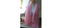 Grand Foulard ou Etole Rose