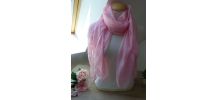 Grand Foulard ou Etole Rose