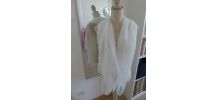 Grand Foulard ou Etole Blanche Fine