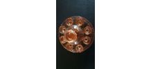 Service complet à liqueur en verre rose