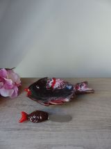  Ensemble Beurrier et Couteau Poisson Style Valauris