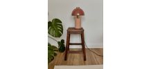 Table d’appoint tabouret de peintre bois massif rénové