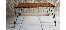 Table basse rotin métal Raoul Guys