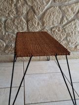 Table basse rotin métal Raoul Guys