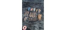 68 bigoudis rouleaux anciens, 40 épingles métal, épingles pl