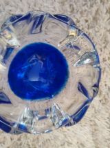 Vide-poche Murano dégradé blanc et bleu cobalt