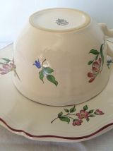 tasse à déjeuner avec soucoupe Faïence K.G Lunéville