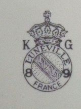  tasse à déjeuner avec soucoupe Faïence K.G Lunéville