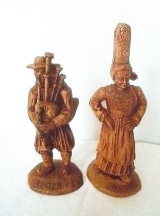 personnages bretons Bigoudon, vintage