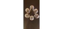 6 petits verres gravés lisérés dorés années 50