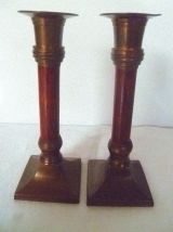 duo de bougeoirs , vintage