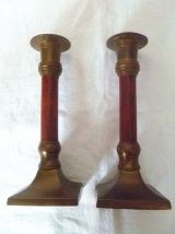 duo de bougeoirs , vintage