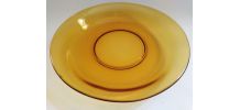Coupe / plat creux Vereco ambre vintage 1970s