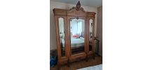 ensemble lit et armoire Louis XIII