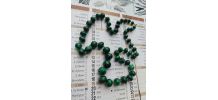 Grand collier de perles pierre de malachite africain