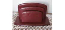 Distributeur de bureau cuir rouge Le Tanneur 