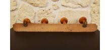 Portemanteau mural en bois 4 patères
