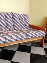 Salon scandinave vintage en pin massif 