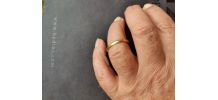 Bague alliance homme or 18 carats taille 60 - 61 et 3,2 gr