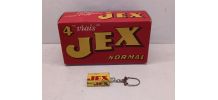  Boîte cartonnée Publicitaire Tampons JEX, 1950 + Porte-Clé