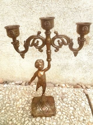 chandelier cherubin 3 feux , vintage