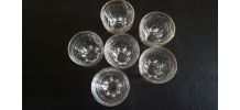6 verres vintage pied étoile liseré doré