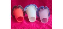 tulipe1930 pate verre pour lustre ancien style muller,h14,5x