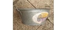 bassine en zinc galvanisé , vintage