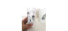 Verres en opaline blanche 