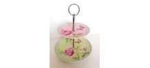 Serviteur gâteau villeroy et boch rose cottage 