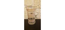 Cruche en verre granité et liserés dorés