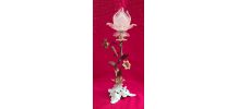 lampe fleuralelaiton et etain 1900 art nouveau tulipe murano
