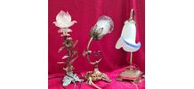 lampe fleuralelaiton et etain 1900 art nouveau tulipe murano