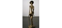 Statuette Bronze Le Viel Homme à La Pipe-Mali
