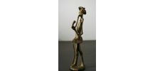Statuette Bronze Le Viel Homme à La Pipe-Mali