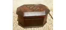 boite , coffret  en bois , vintage