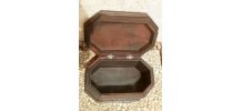 boite , coffret  en bois , vintage
