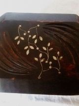 boite , coffret  en bois , vintage
