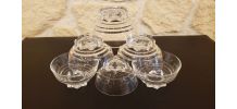 6 coupelles à champagne en verre années 50