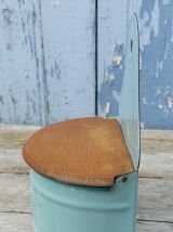 Boite à sel émaillée bleue