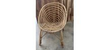 Fauteuil enfant rotin coquille