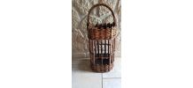 Panier porte-bouteilles en osier